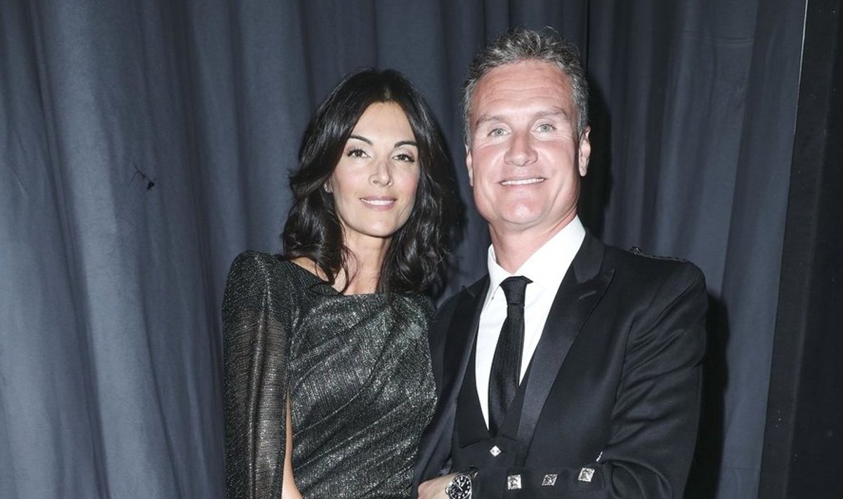 David Coulthard oma endise abikaasa Kareniga 2007. aastal.