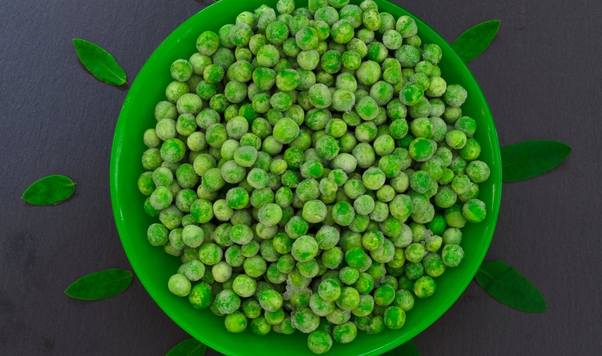Külmutatud hernestes säilivad nii vitamiinid kui ka ilus roheline värv.