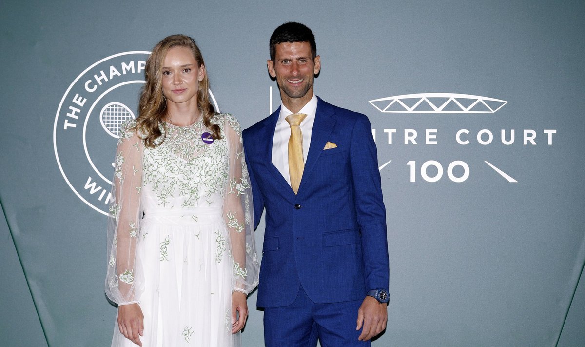 Jelena Rõbakina ja Novak Djokovic