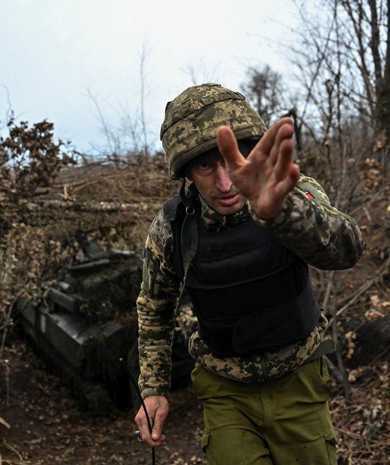 Ukraina sõjaväelane Zaporižžja lähedal rindel. Foto tehtud 15. novembril 2023.