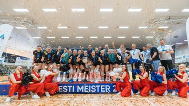 FOTOD | Vägev mäng: üliraskest seisust välja tulnud TalTech/Tradehouse krooniti Eesti naiste võrkpallimeistriks