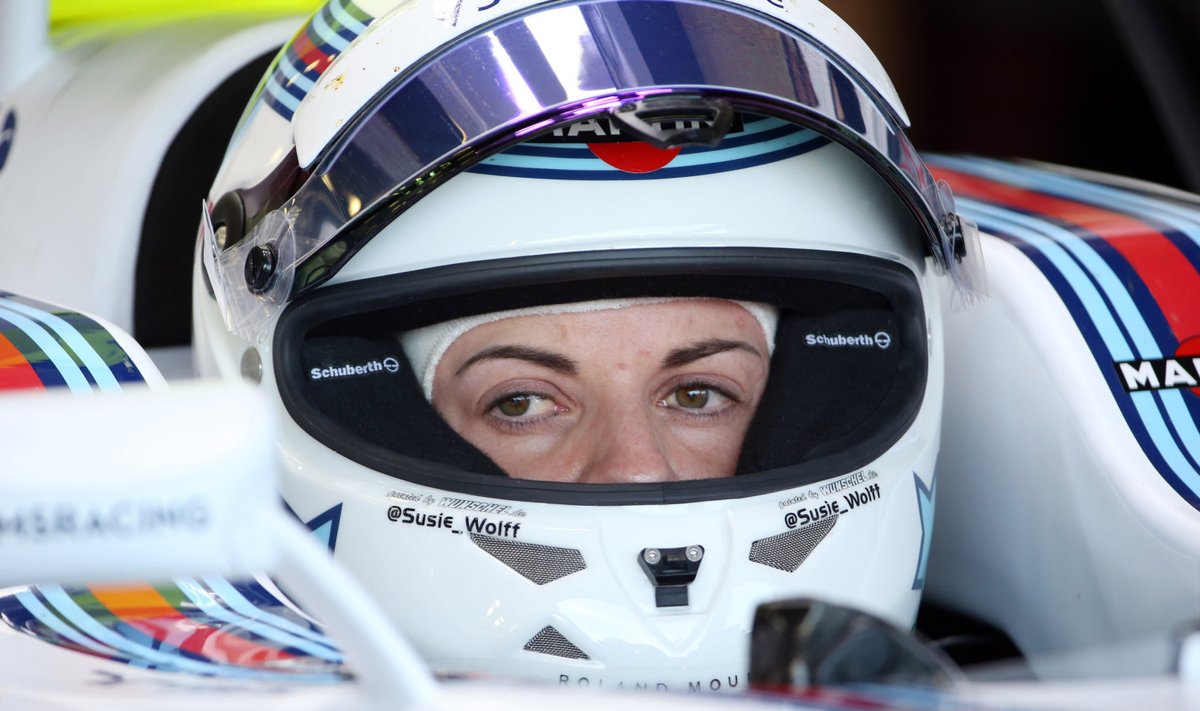 Susie Wolff 2015. aasta Suurbritannia GP vabatreeningul Williamsi roolis.