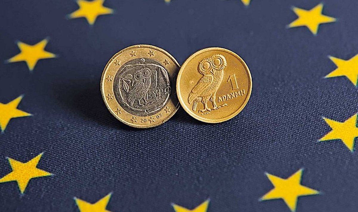 Ega suurt vahet ei olegi? Kreeka euromünt ja vana drahm on suhteliselt sarnase kujundusega. (Foto: Reuters/Scanpix)