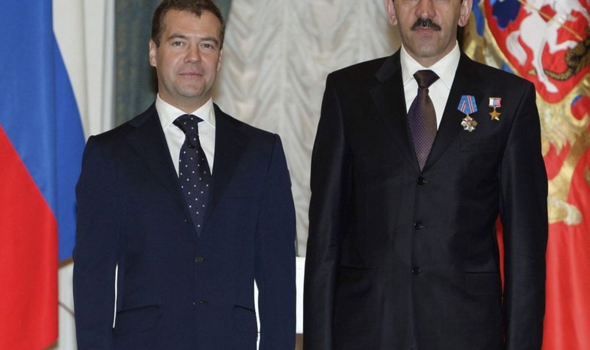 Venemaa president Dmitri Medvedev ja Inguššia valitseja Junus-Bek Jevkurov.