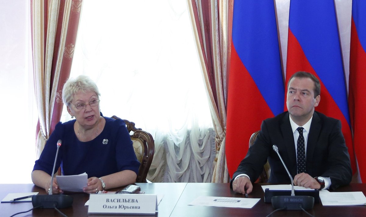 Venemaa uus haridusminister Olga Vassiljeva pidas eelmisel nädalal Peterburis toimunud kõrghariduse teemadele keskendunud foorumil peaminister Dmitri Medvedevi pilgu all ettekande.