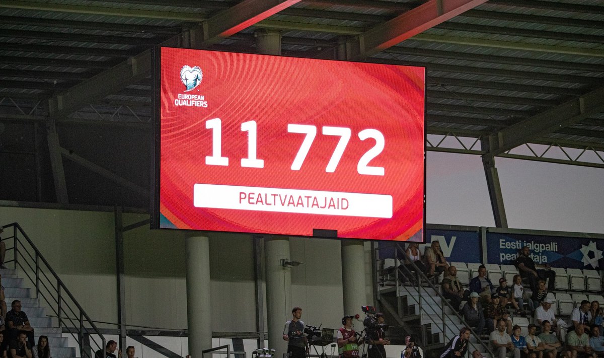 Eesti - Belgia mängu läksid vaatama 11 772 inimest.
