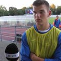U19 jalgpall. Eesti- Inglismaa Ainukese värava autor Frank Liivak