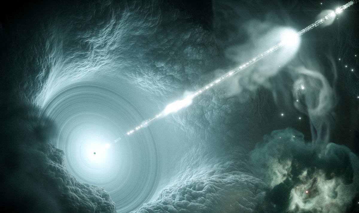 Kunstniku nägemus supermassiivsest mustast august (Foto: REUTERS)