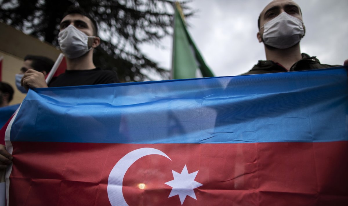 Акция в Турции в поддержку Азербайджана