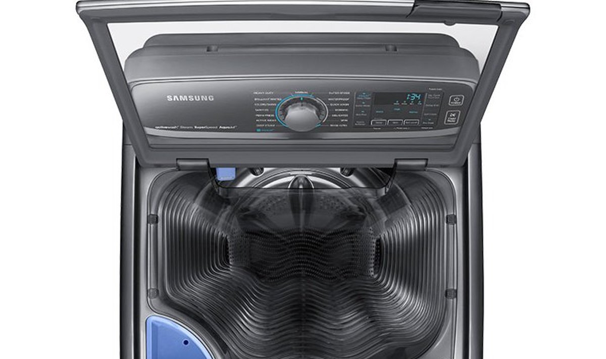 Samsungi tootefoto nende pealtlaetavast pesumasinast. Pilt on illustratiivse tähendusega ega kujuta tingimata vigast mudelit.