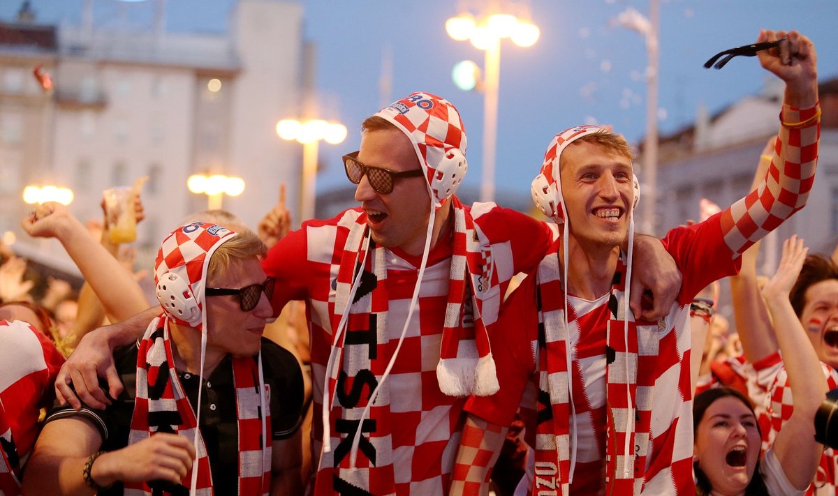 Football fans in Croatia