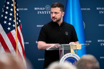 Ukrainian President Zelensky Delivers Remarks In Washington, DC Near 75th NATO Summit