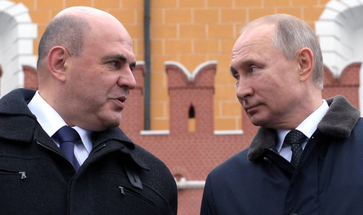 MAJANDUSMEES JA PRESIDENT: Venemaa peaminister Mihhail Mišustin ja Vladimir Putin.