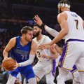 VIDEO | Mavericks jäi Lakersile alla, Doncic kukkus valusalt