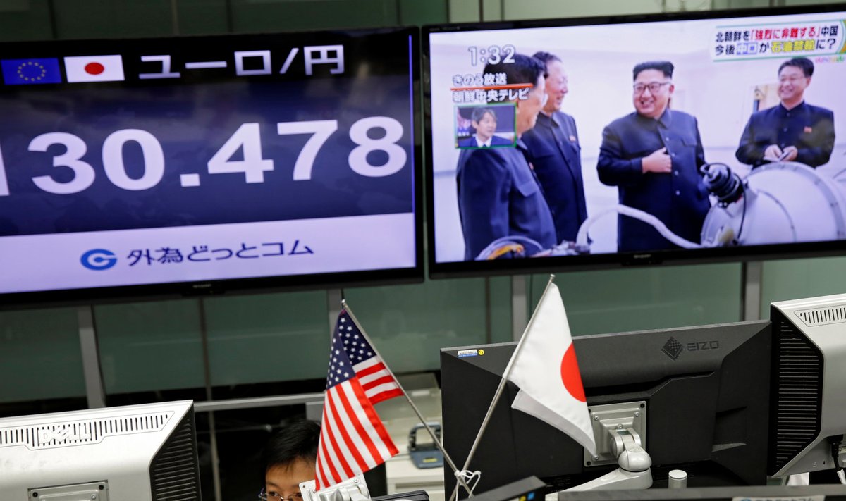 Jaapani valuutakauplemisfirmas vaadati telerist Põhja-Koreas toimuvat