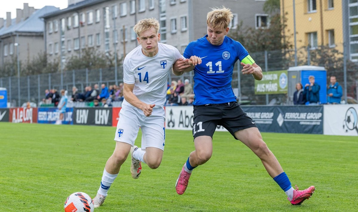 Eesti kaptenipaela kandnud Andero Kaares (paremal).