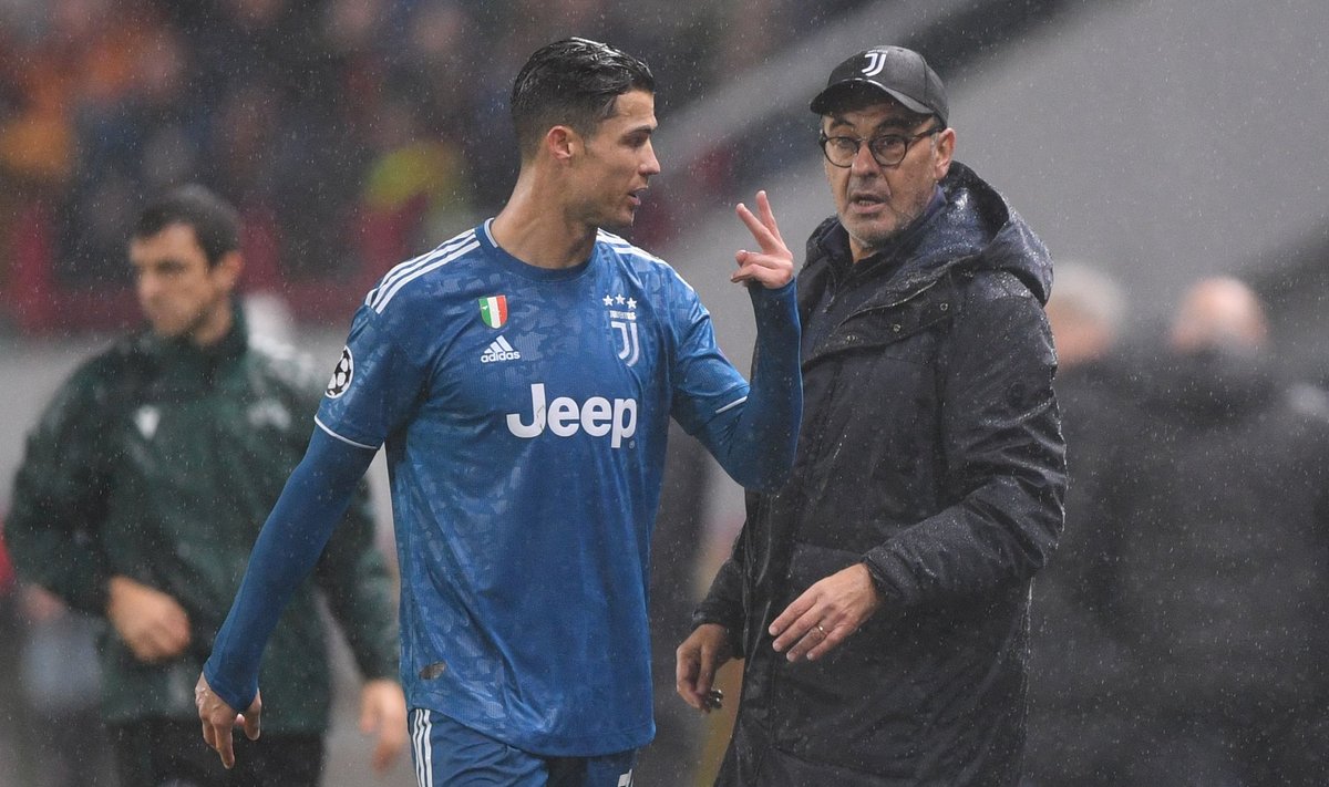 Pingile võetud Cristiano Ronaldo andis Maurizio Sarrile elavalt mõista, et ta ei olnud otsusega rahul.