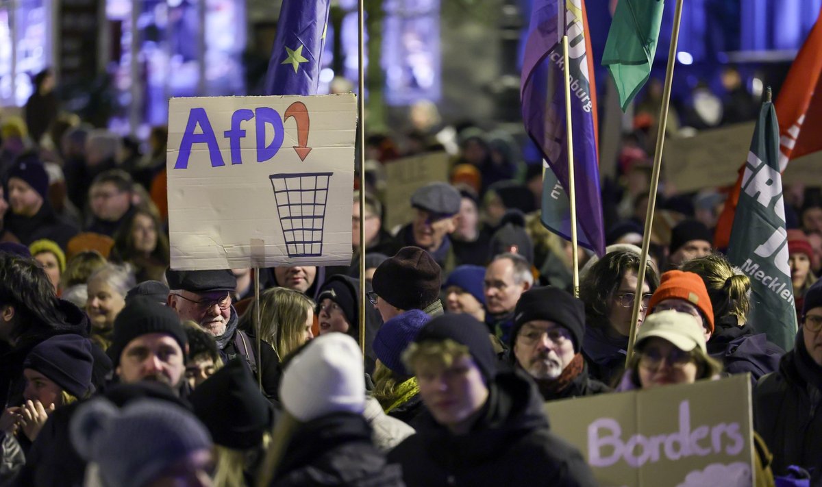 Sakslased protestivad AfD vastu juba mitmendat päeva. Sellel teisipäevasel meeleavaldusel osales umbes 1600 inimest.