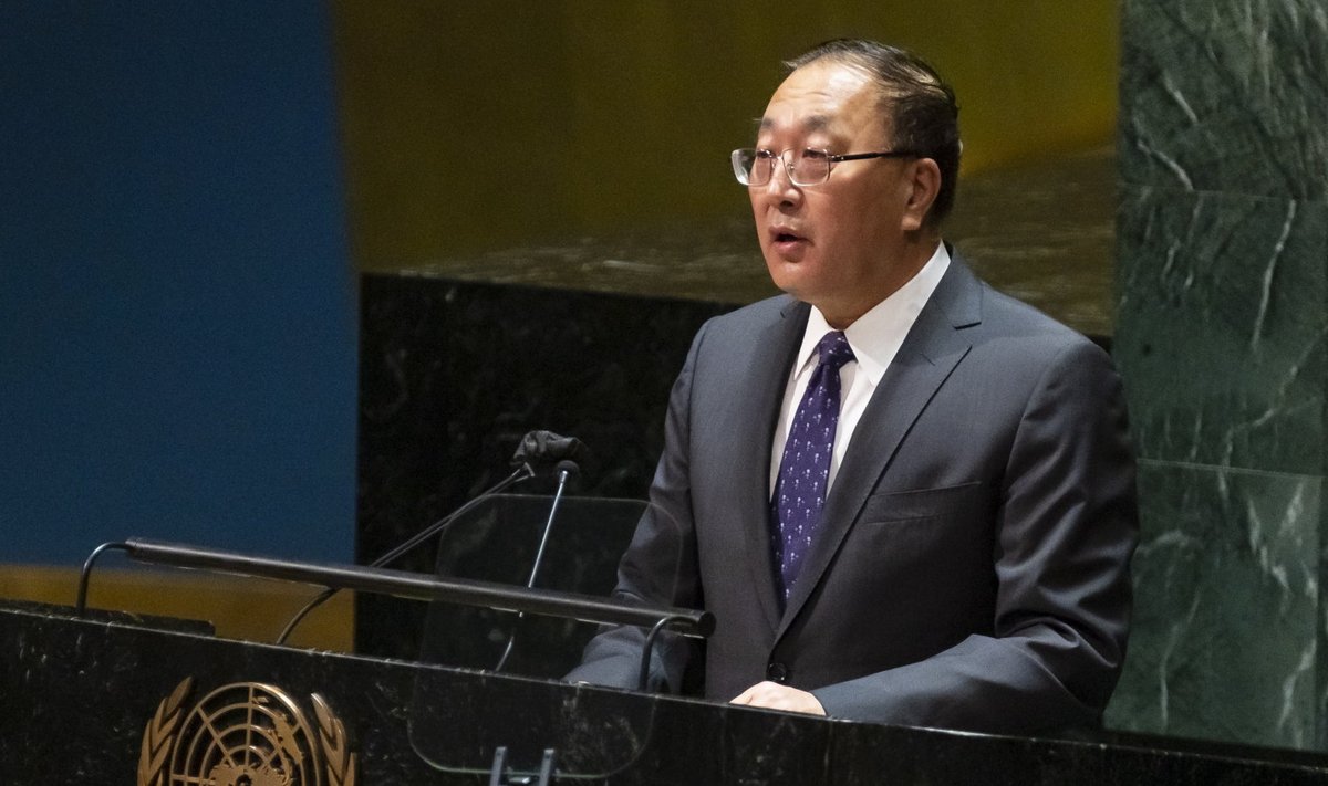Hiina suursaadik ÜRO juures Zhang Jun. 