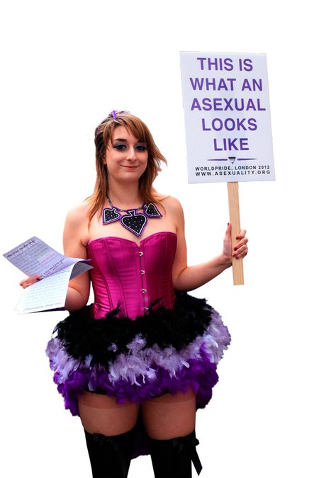 Pride: Aseksuaalide lipuvärvidesse riietunud paraadikülastaja näitab, et julge välimus ei tähenda tingimata huvi seksi vastu. 