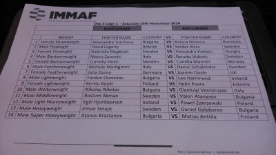 MMA Euroopa meistrivõistlused 2016, Praha