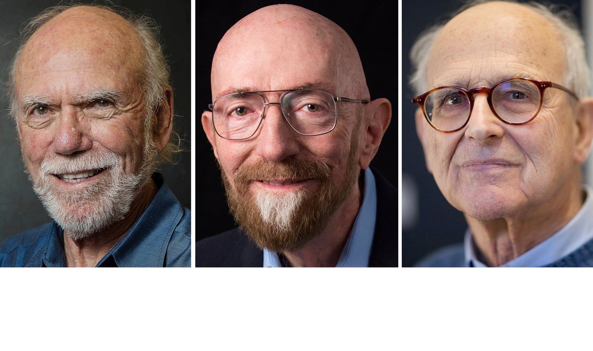 Nobeli füüsikapreemia 2017 laureaadid Barry C. Barish, Kip S. Thorne ja Rainer Weiss.