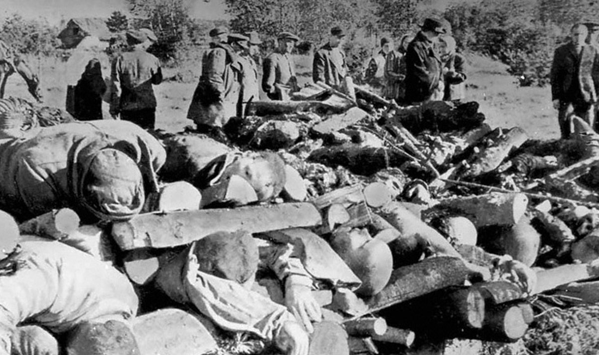 Pilt, mis avanes pärast juutide massimõrva Kloogal. Teine samas suurusjärgus massimõrv toimus 1942. aasta septembris Kalevi-Liival