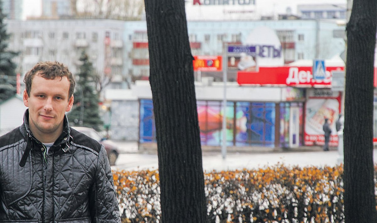 Konstantin Vassiljev viimase paari aasta kodulinna Permi keskuses. Kohalik rahvas tunneb teda, kuid ei häiri.