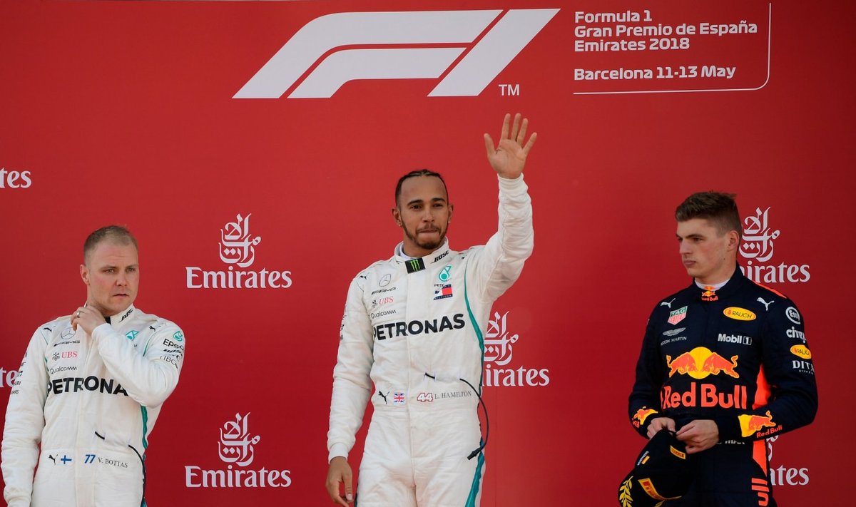 Lewis Hamilton Barcelona etapi võitjana