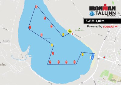 Дистанция 3,8 км для участников Ironman Tallinn