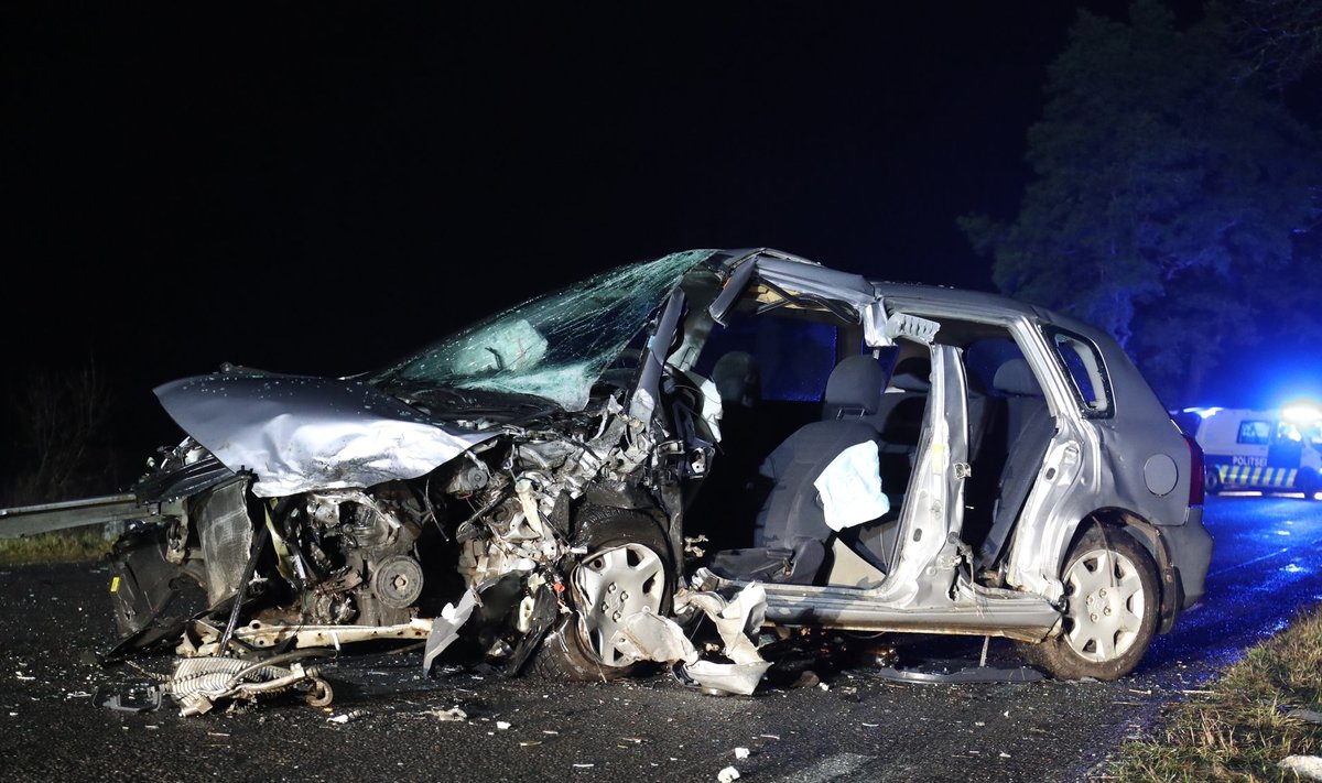 15. jaanuaril avariisse sattunud sõiduauto.