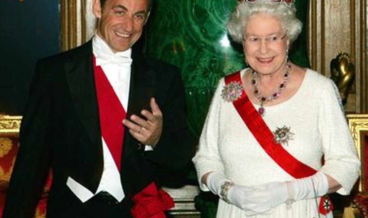 Nicolas Sarkozy ja Suurbritannia kuninganna Elizabeth II