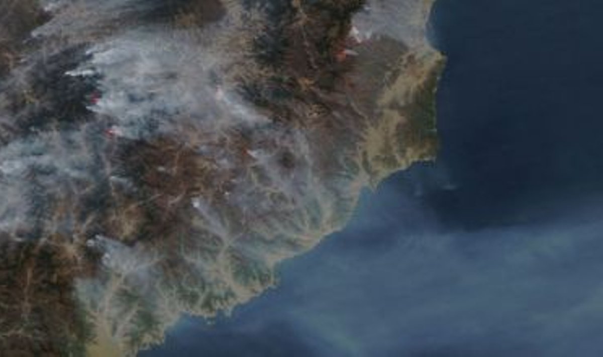 USA satelliidifoto Korea suurpõlengust