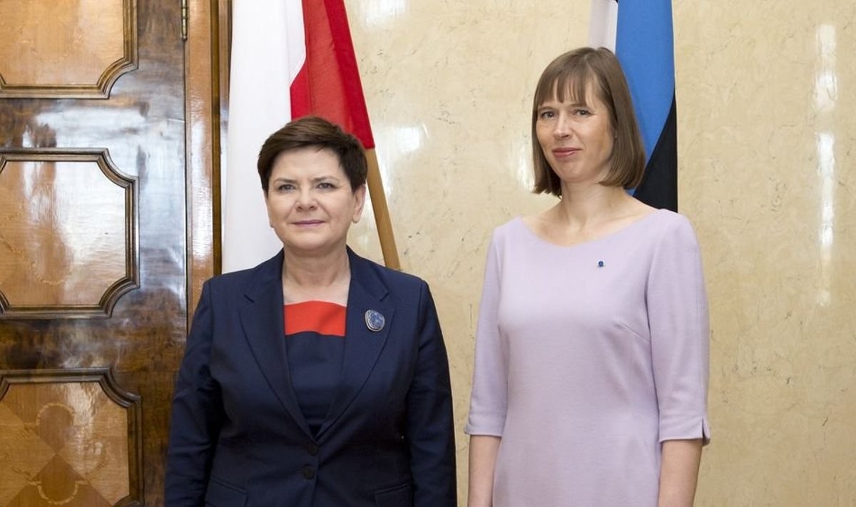 President Kersti Kaljulaid kohtus täna Kadriorus Poola peaministri Beata Szydłoga