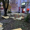 ФОТО | Штормовой ветер сорвал крышу Эстонского музея современного искусства, которую ремонтировали в этом году