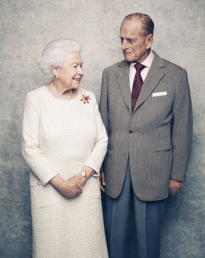 Official portraits released to mark the platinum wedding anniversary of Queen Elizabeth II and Prince Philip, Windsor Castle, UK - Nov 2017