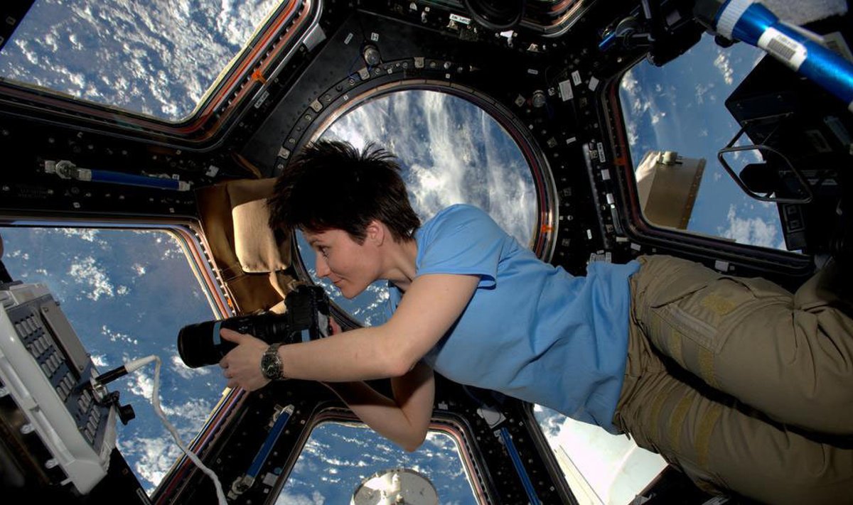 Samantha Cristoforetti kosmosejaamas.
