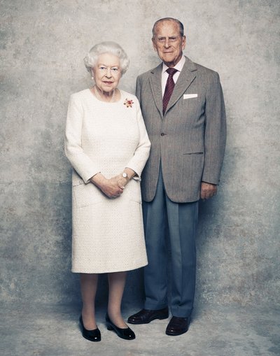 Official portraits released to mark the platinum wedding anniversary of Queen Elizabeth II and Prince Philip, Windsor Castle, UK - Nov 2017