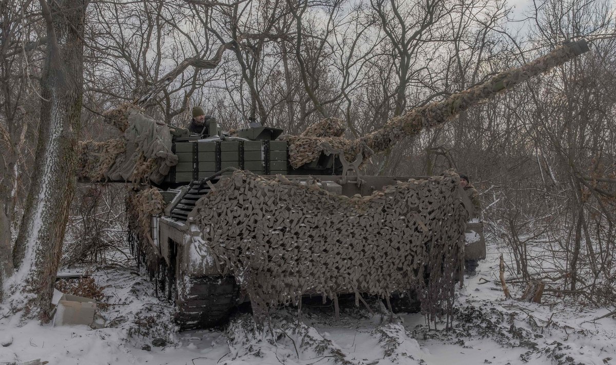 Ukraina armee Leopard 1A5 tank talvistes lahingutes