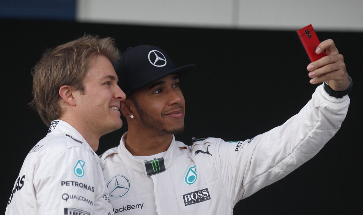 Nico Rosberg ja  Lewis Hamilton