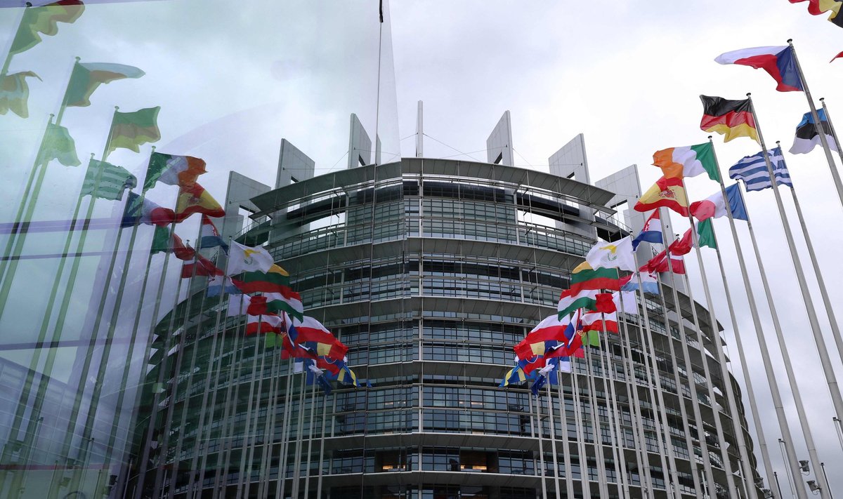 Euroopa Parlamendi hoone Strasbourgis, Ida-Prantsusmaal.