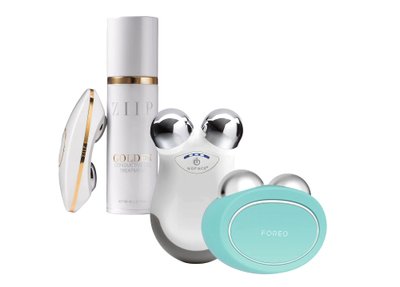 Biohäkking ilumaailmas: mikrovooluteraapia komplekt Zip CX 2 Piece Hind 480.20; mikrovooluaparaat Nu Face Mini Facial Toning Device ja geel. Hind 197.75, mikrovooluaparaat fareo Toning Device. Hind 239.-