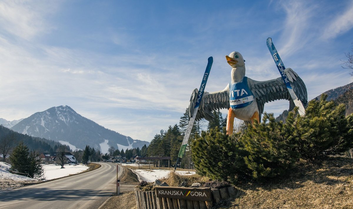 Planica lähedal Kranjska Goras valitses kolmapäeva kevadine ilm.