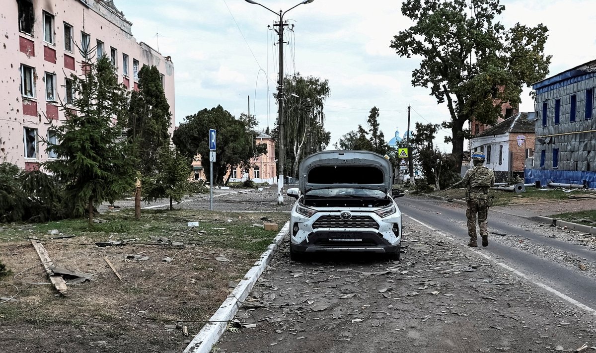 Разрушения в Судже Курской области