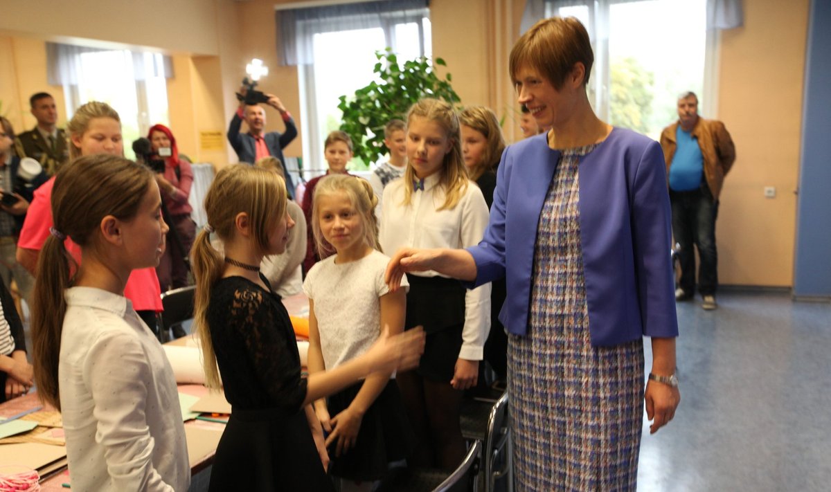 Kersti Kaljulaid Võrus sügisel 2017.