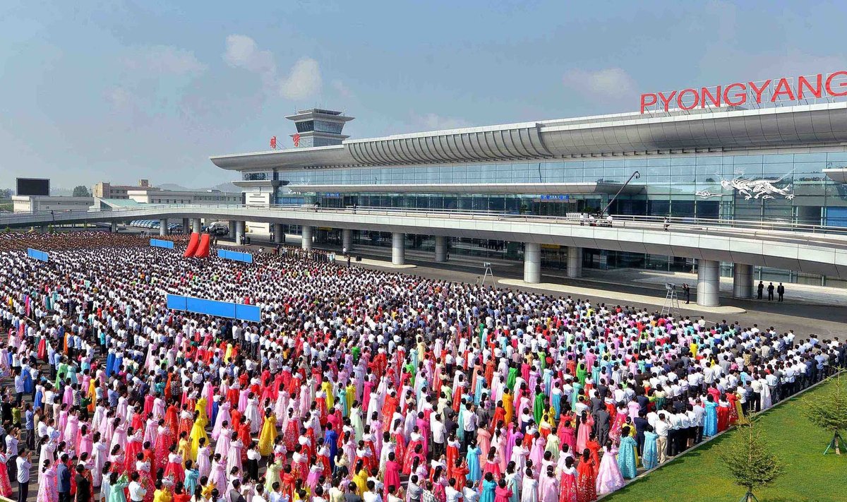 Põhja-Korea pealinna Pyongyangi lennujaama uus terminal