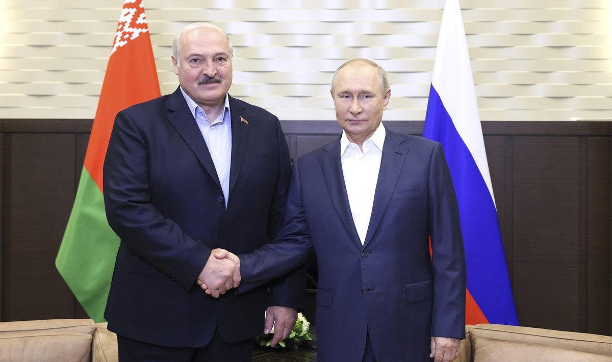 Valgevene diktaator Aleksandr Lukašenka ja Venemaa riigipea Vladimir Putin septembri lõpul Sotšis.