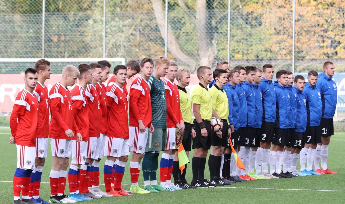 Eesti ja Venemaa U19. (Foto on illustratiivne)