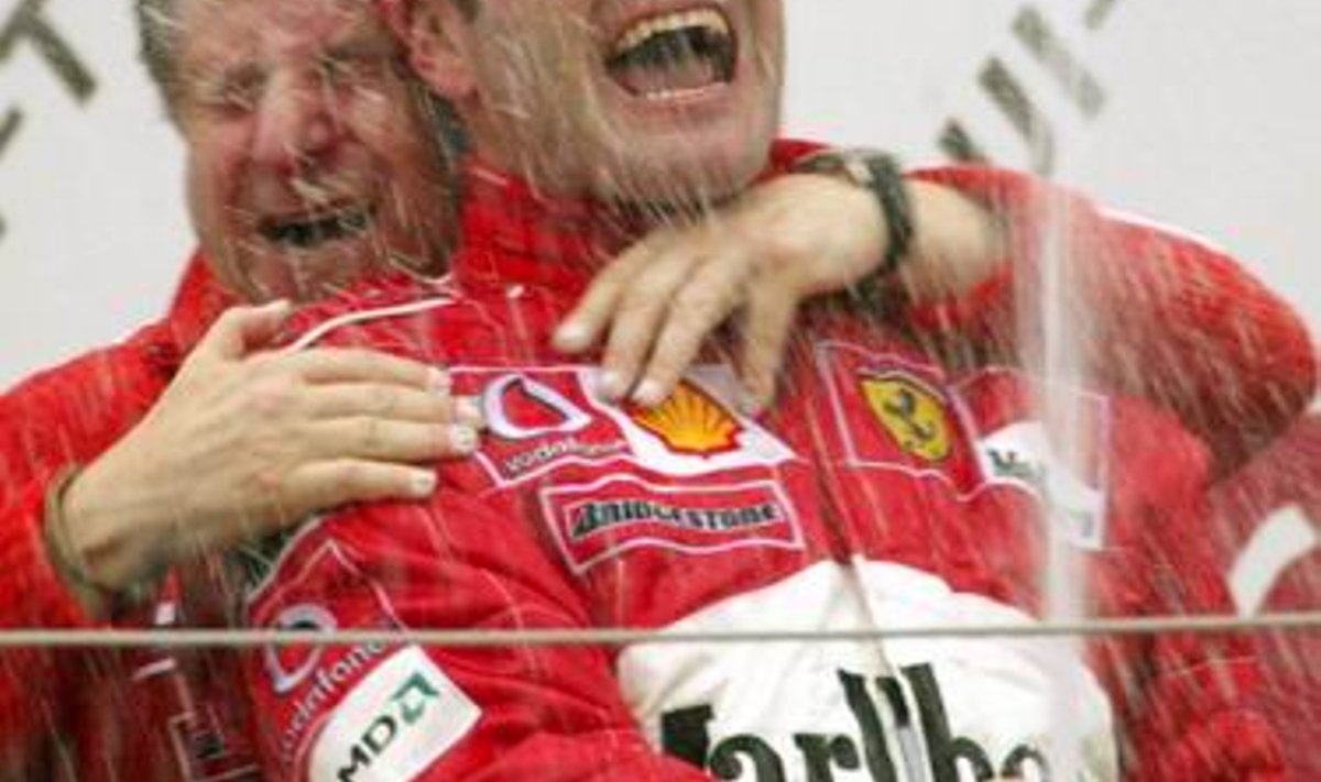 Rubens Barrichello ja Jean Todt Jaapani GP-l