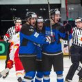 Сборная Эстонии забросила первую шайбу на ЧМ по хоккею в Вильнюсе